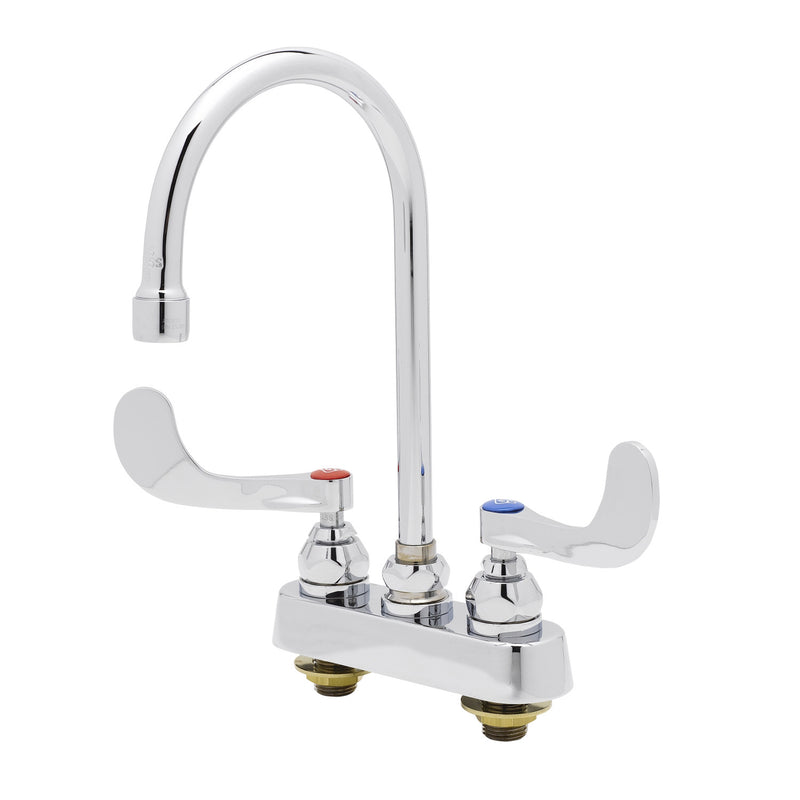 T&S Brass B-1141-04 Workboard Faucet - 4" Centers & 4" Wrist Handles