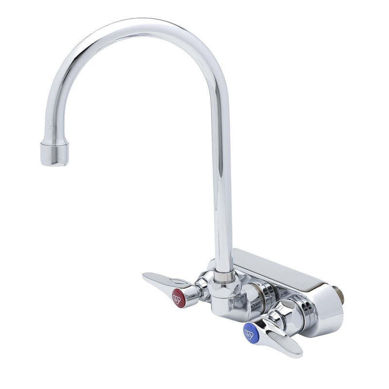 T&S Brass B-1145 Splash Mount Faucet - 3" Centers & 5-3/4" Gooseneck