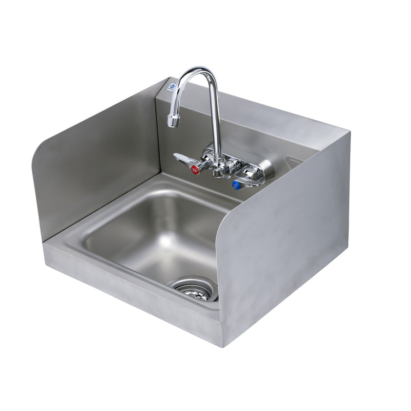 T&S Brass B-1146-02A-CR-4W-S Hand Wash Sink Station - Full Package w/ Side Shields