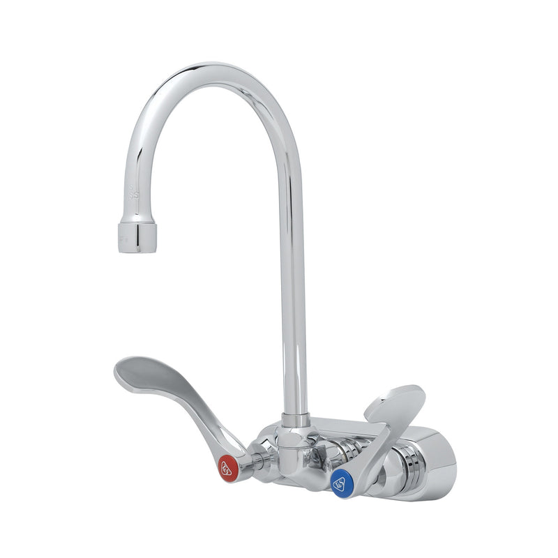 T&S Brass B-1146-04-CR Wall Mount Workboard Faucet - 4" Centers & Ceramas