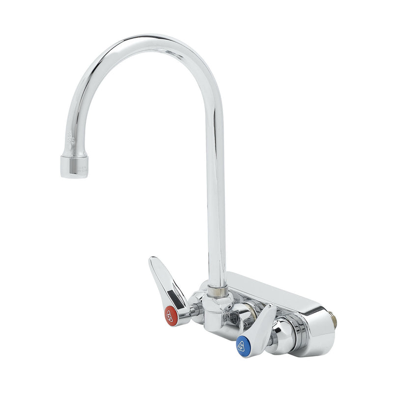 T&S Brass B-1146-CR Workboard Faucet - 4" Wall Mount & Cerama Cartridges