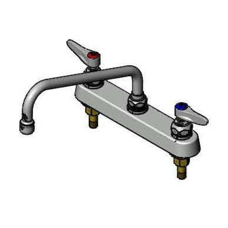 T&S Brass B-1164 Deck Mount Workboard - 10" Nozzle & Supply Stops