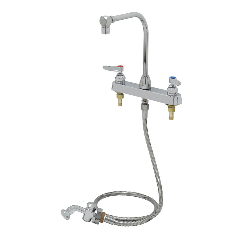 T&S Brass B-1173-101-48H Workboard Faucet - High-Arc GN & B-0101 Spray