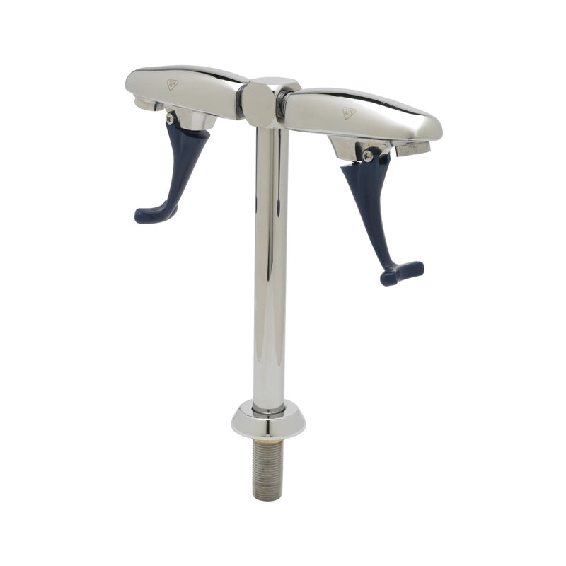 T&S Brass B-1215-12 Double Glass Filler - 12" Deck Mount Pedestal