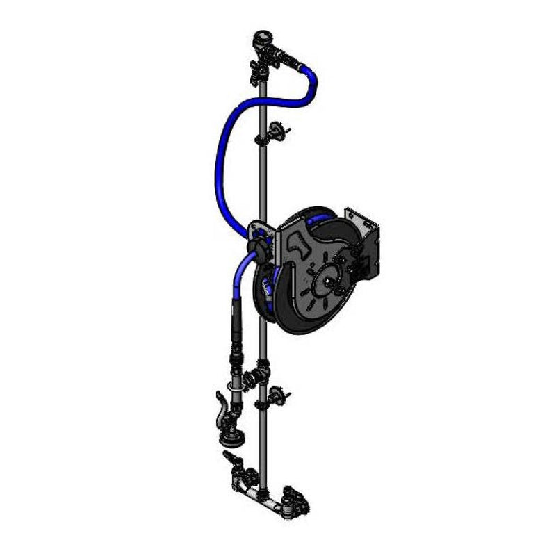 T&S Brass B-1433-01M-QDS Hose Reel System - (2) QD Spray Valves & 35' Hose