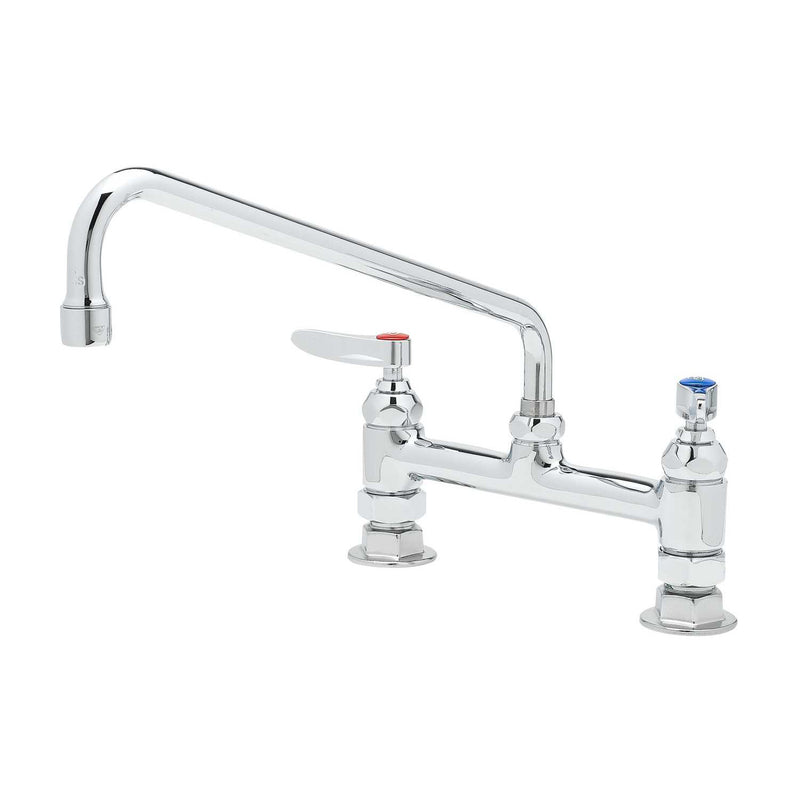 T&S Brass B-2280 Deck Mount Mixing Faucet - 12" Nozzle & Nipple Kits