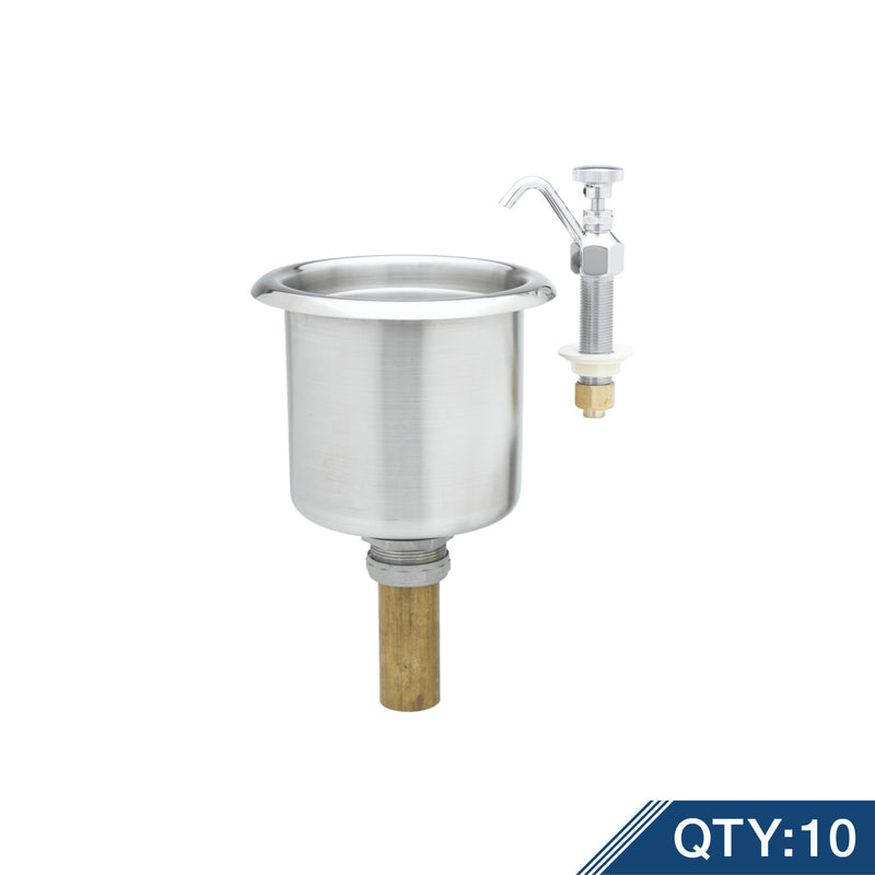 T&S Brass B-2282-01-M10 Dipperwell Faucet & Bowl Master Pack (10)