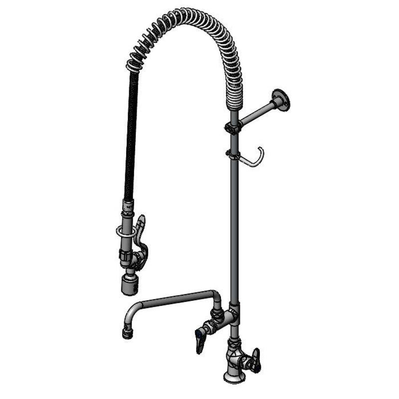 T&S Brass B-2285-12-CR-BC Single Temp Pre-Rinse - 12" ADF & Cerama Cartridges