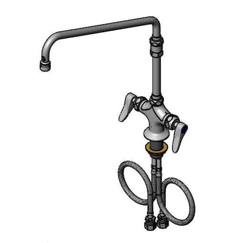 T&S Brass B-2294-CR Deck Mount Pantry Faucet - 14" Spout & Cerama Cartridges