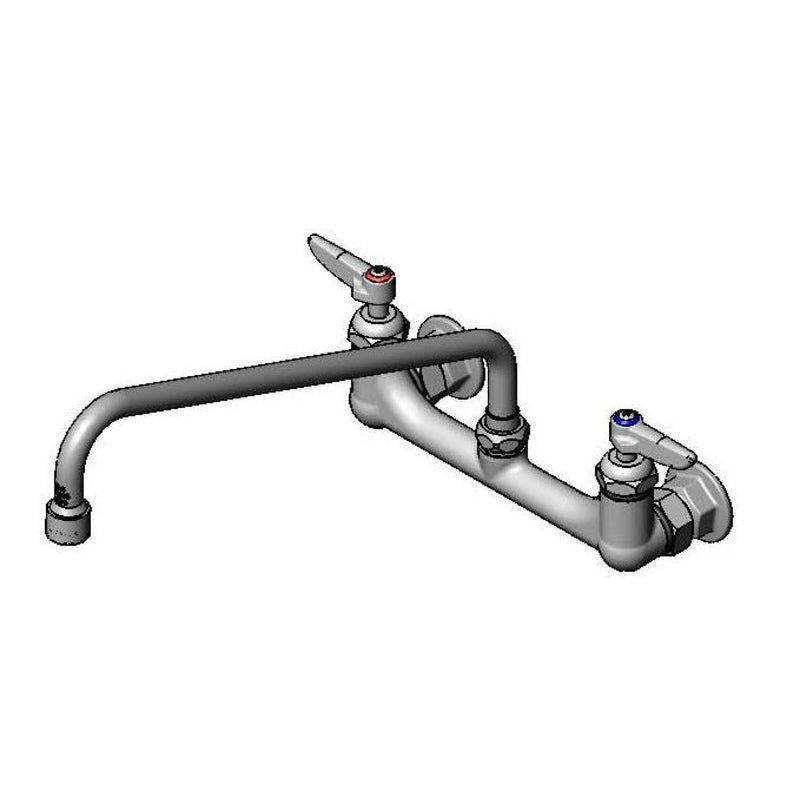 T&S Brass B-2299-VF22-CR Double Pantry Faucet - 14" Spout & VR 2.2 GPM Flow