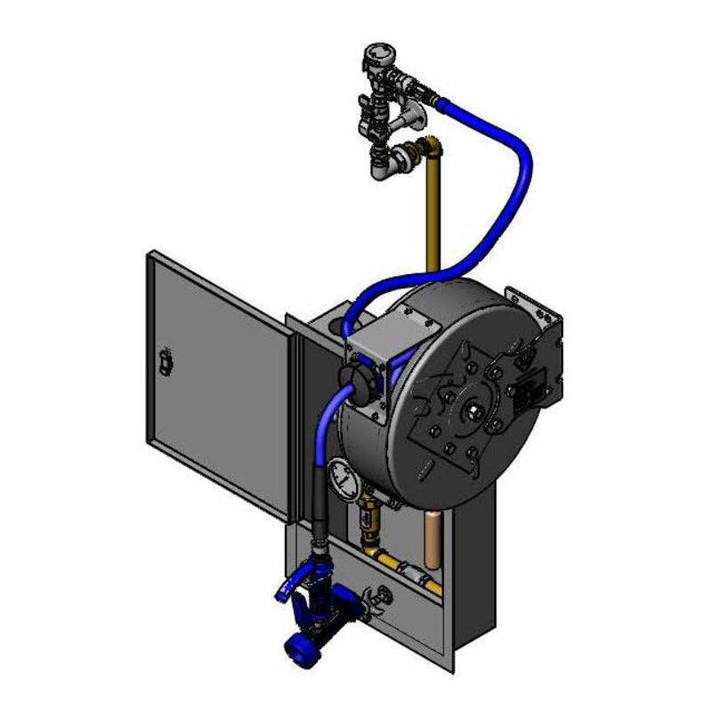 T&S Brass B-2339-02 Closed Hose Reel Cabinet System - 30' Reel & VB
