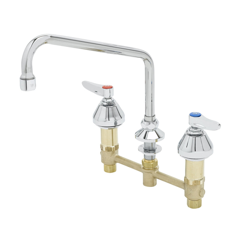 T&S Brass B-2347-09 Widespread Faucet - 8" Centers & 9-1/2" Swivel Nozzle