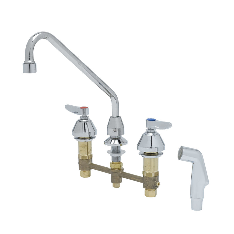 T&S Brass B-2365 Widespread Concealed Faucet - 9" Spout & Sidespray
