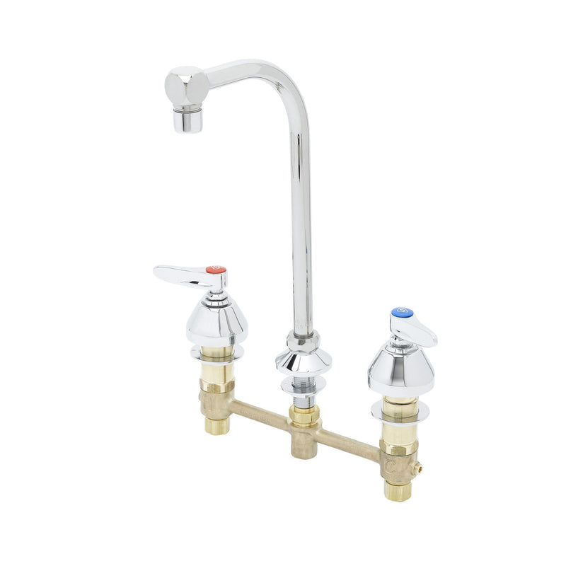T&S Brass B-2386 Medical Widespread Faucet - 8" Deck Mount & High-Arc GN