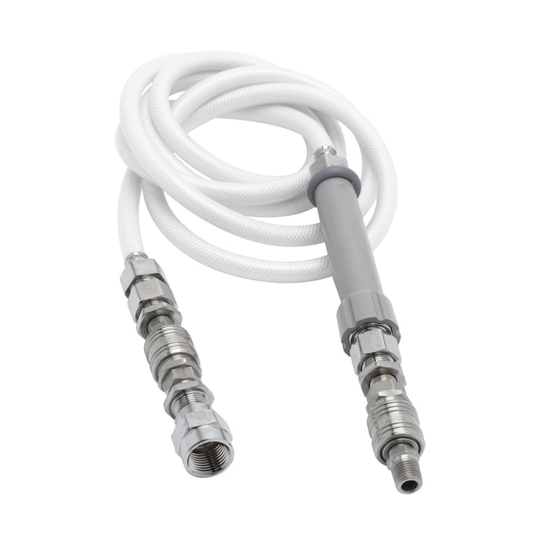 T&S Brass B-2395 Hose Assembly - 8' Length w/ Dual Quick-Disconnects