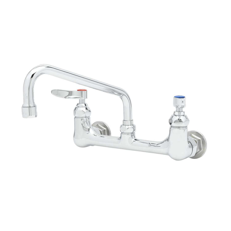 T&S Brass B-2414-WS Double Pantry Faucet - 8" Wall Mount & 1.5 GPM Flow
