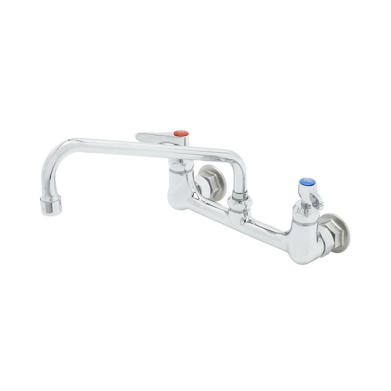 T&S Brass B-2429-CR-EK Double Pantry Faucet - Wall Mount w/ 10" Spout & Elbows