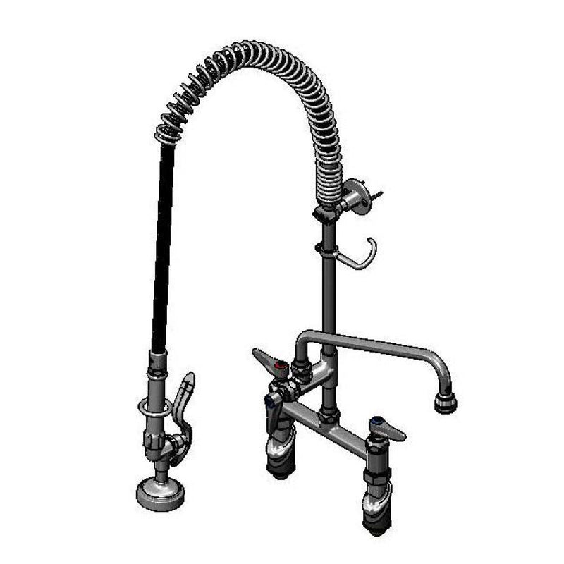 T&S Brass B-2430-B145X44H EasyInstall Pre-Rinse - Deck Mount w/ 12" ADF & Rosespray