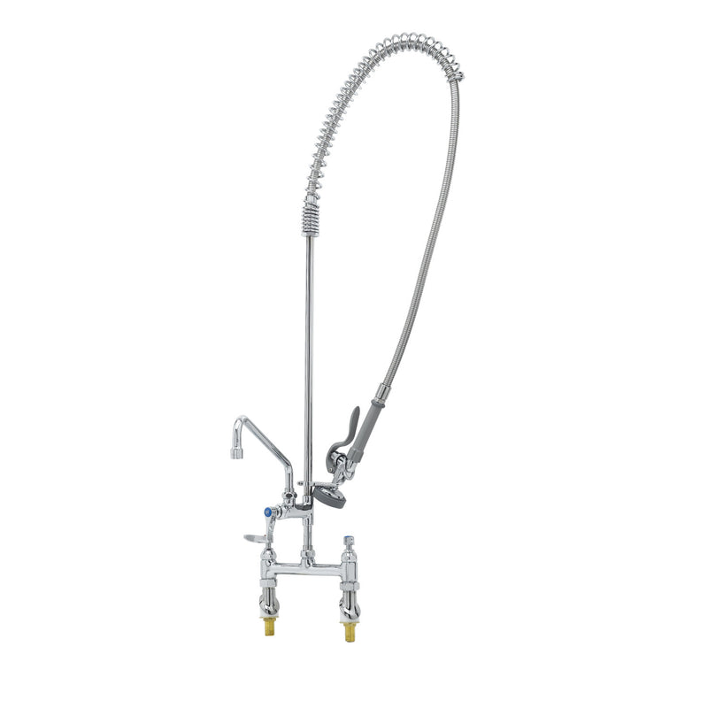 T&S Brass B-2430 Pre-Rinse Unit - 12" Add-On Faucet & 45 Degree Surface Mount