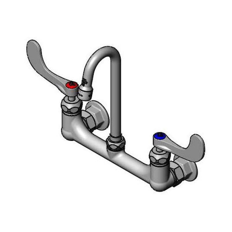 T&S Brass B-2443-F1-CR-SC Wall Mount Faucet - 1.0 GPM Aerator & Cerama Cartridges