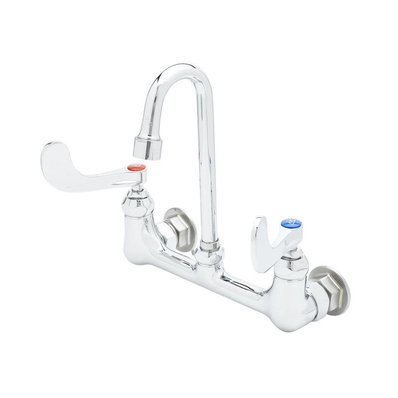 T&S Brass B-2443-F10 Wall Mount Faucet - 1.0 GPM Flow & Wrist Handles