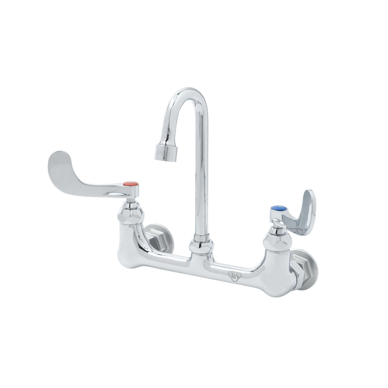 T&S Brass B-2443 Wall Mount Faucet - 8" Centers & 4" Wrist Handles