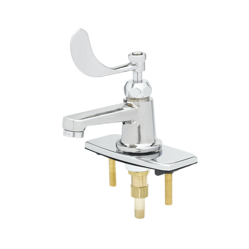 T&S Brass B-2460 Deck Mount Lavatory Faucet - 4" Wrist Action Handles