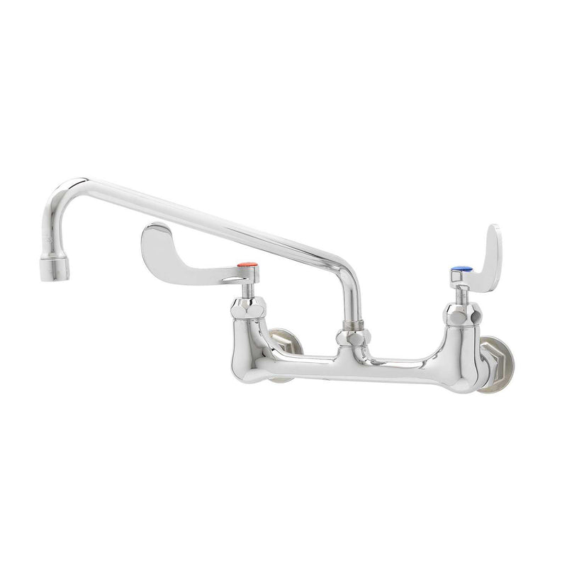 T&S Brass B-2463 Wall Mount Double Pantry Faucet - 12" Swing Nozzle