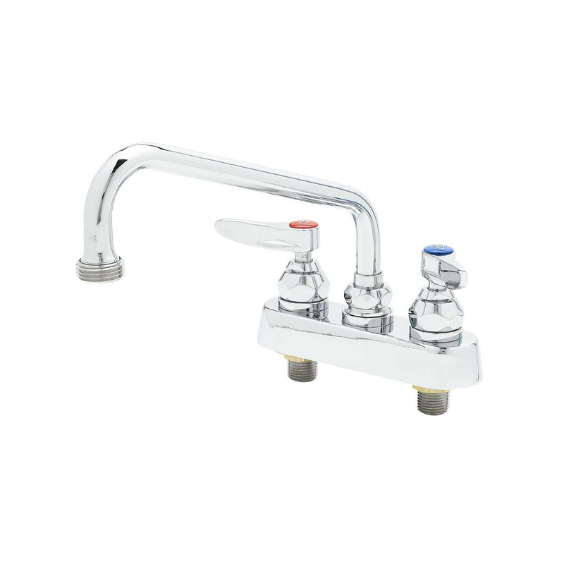 T&S Brass B-2491 Deck Mount Workboard Faucet - 8" Swing Nozzle & Hose Tip