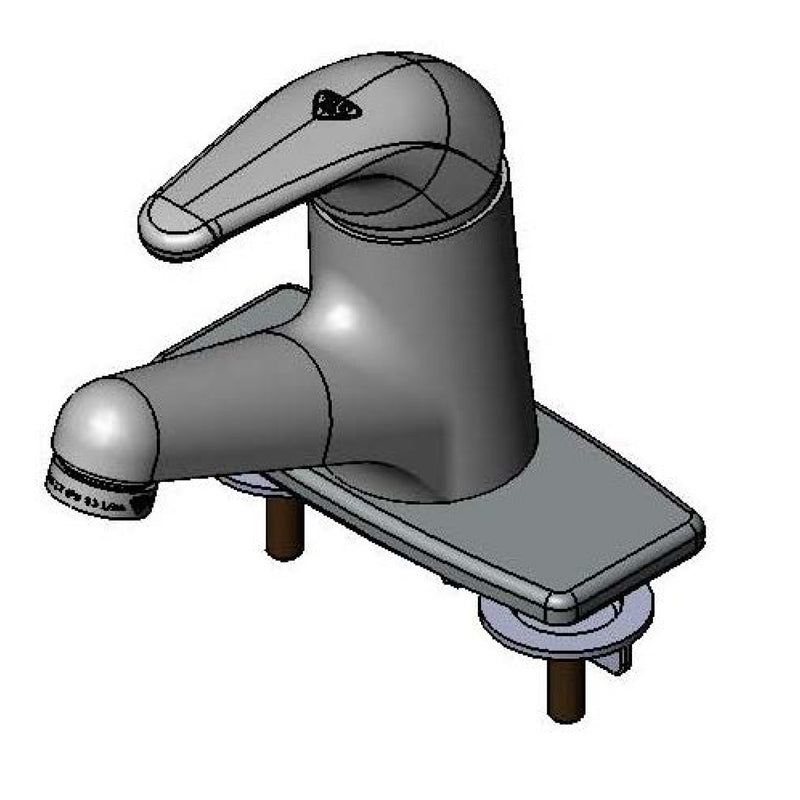 T&S Brass B-2703-VF22 Single Lever Faucet - Short Spout & 2.2 GPM VR Aerator