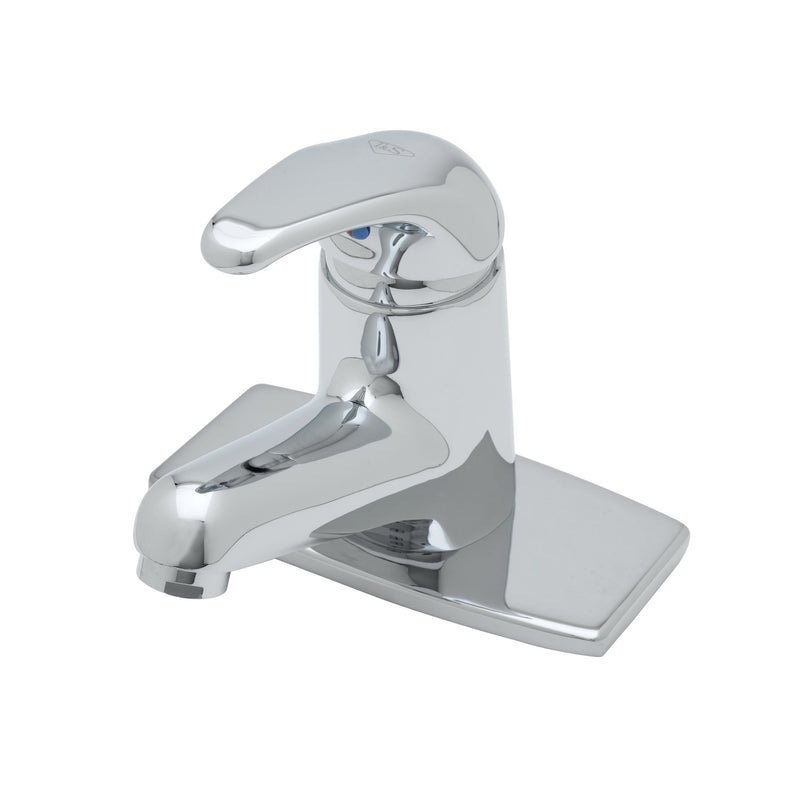 T&S Brass B-2703 Single Lever Faucet - Short Spout & Deck Plate