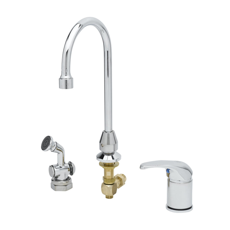 T&S Brass B-2749 Side Mount Mixer - Vacuum Breaker & VR Aerator