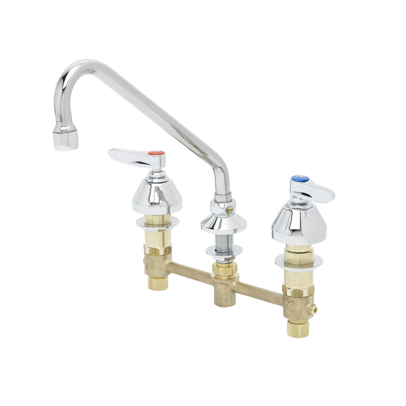 T&S Brass B-2855 Widespread Faucet - 8" Centers & 9" Swing Nozzle