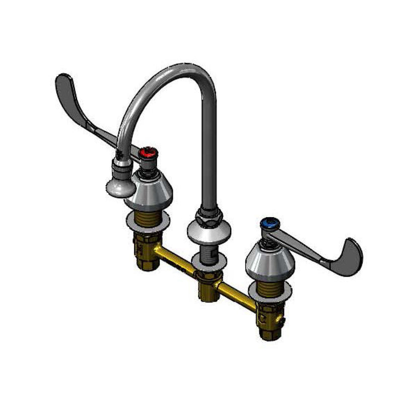 T&S Brass B-2865 Medical Faucet - 8" Centers & 6" Wrist Handles