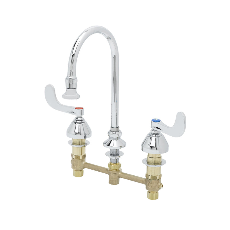 T&S Brass B-2866-04-QT Medical Faucet - 8" Centers & 1/4-Turn Cartridges