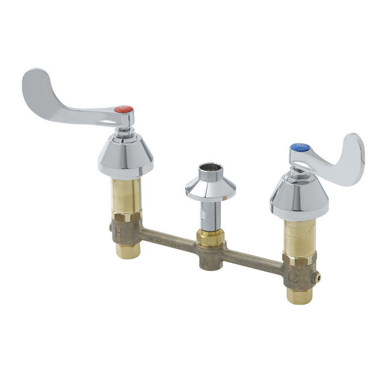T&S Brass B-2866-04LN Medical Faucet Base - 8" Centers (Less Nozzle)