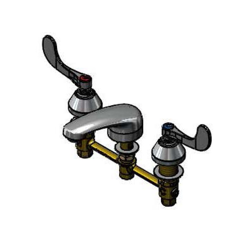 T&S Brass B-2990-BWH4CR Widespread Faucet - Wrist Handles & Cerama Cartridges