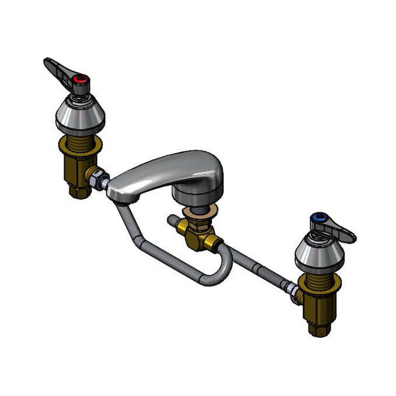T&S Brass B-2990-FL Widespread Faucet - 8" Centers & Flex Inlet Lines