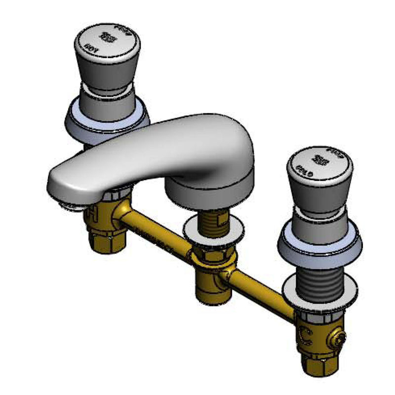 T&S Brass B-2991-WS Metering Widespread Faucet - 8" Centers & 1.5 GPM Flow