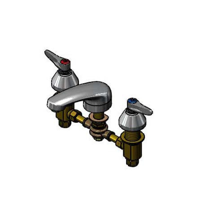 T&S Brass B-2992 Widespread Faucet - 8" Centers & Swivel Joint Spout