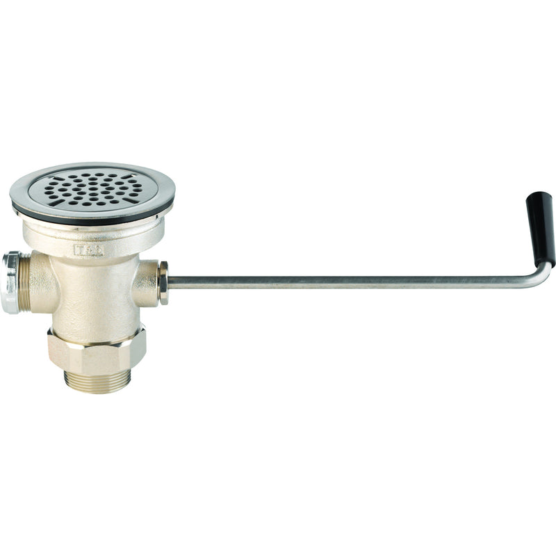 T&S Brass B-3940 Twist Waste Valve - 3" Opening w/ 1-1/2" NPT Adapter
