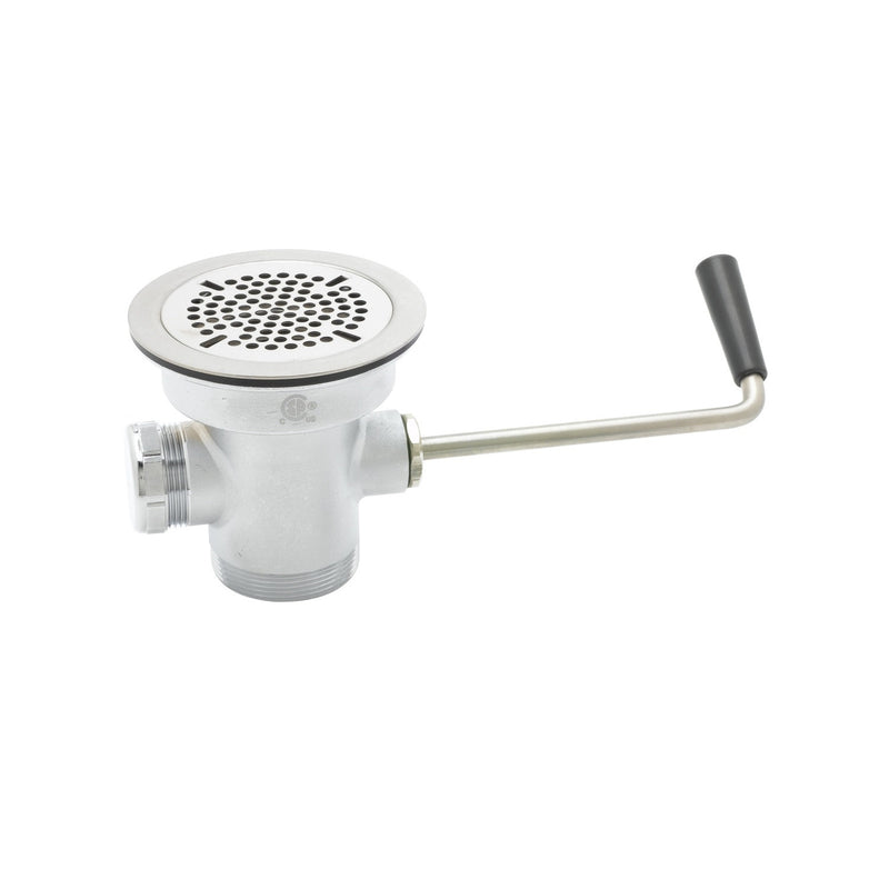 T&S Brass B-3952-XS Waste Drain Valve - Short Twist Handle & 3-1/2" x 2"