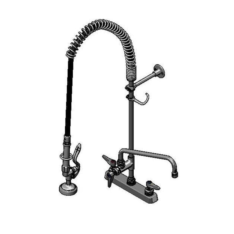 T&S Brass B-5120-12-B-16R Workboard Pre-Rinse - 12" ADF & 16" Riser (Low Profile)