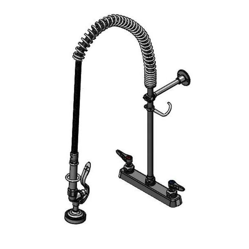 T&S Brass B-5120-B-16R Workboard Pre-Rinse - 8" Deck Mount w/ 16" Riser & B-0107