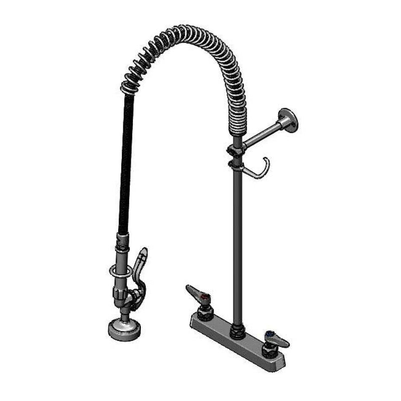 T&S Brass B-5120-B-22R Workboard Pre-Rinse - 8" Deck Mount w/ 22" Riser & B-0107