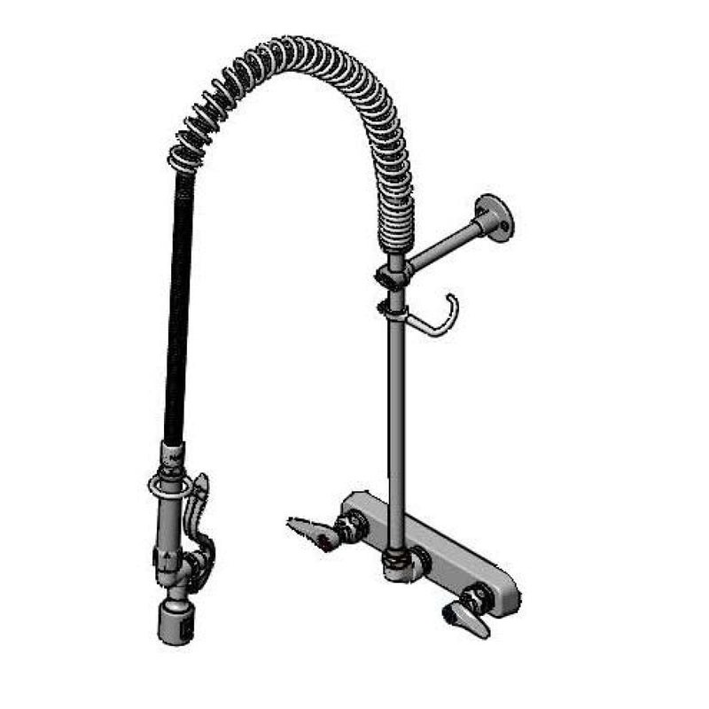 T&S Brass B-5125-BJ Workboard Pre-Rinse - 8" Wall Mount w/ Eterna & B-0107-J