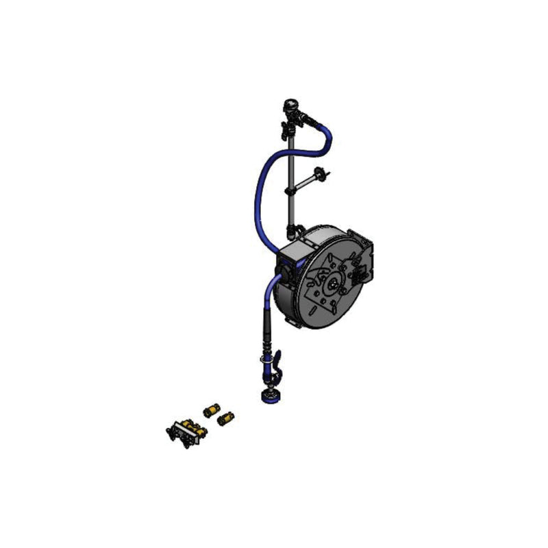 T&S Brass B-7122-C01XS3XK Enclosed SS Hose Reel System - Dual Check Valves & 30' Hose