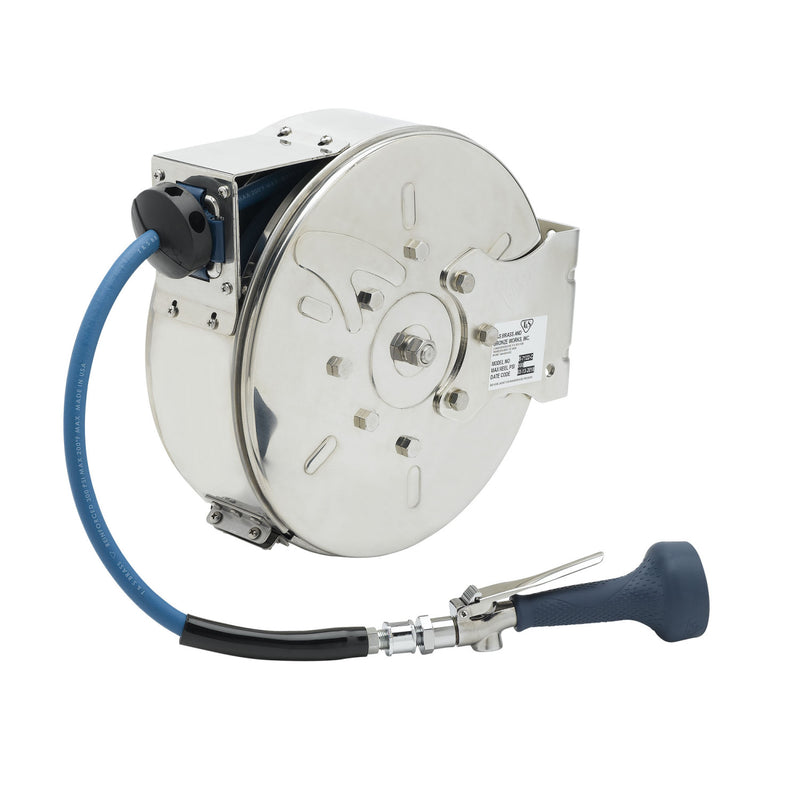T&S Brass B-7122-C08M Enclosed SS Hose Reel - 3/8" x 30' w/ B-0108