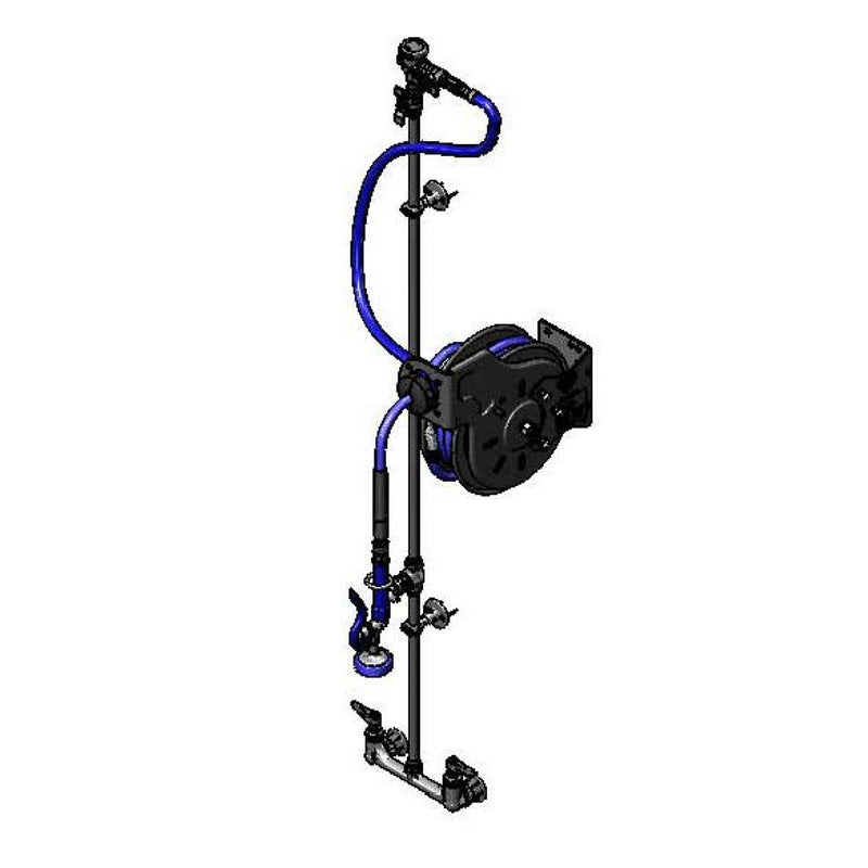T&S Brass B-7212-U01XS2E Open Hose Reel System - Vacuum Breaker & Piping