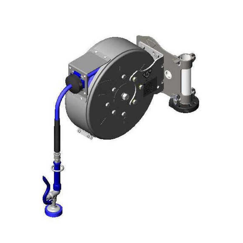 T&S Brass B-7222-C01-STB Enclosed Hose Reel - Table Leg Swing Bracket